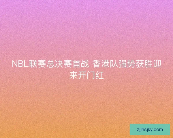 NBL联赛总决赛首战 香港队强势获胜迎来开门红